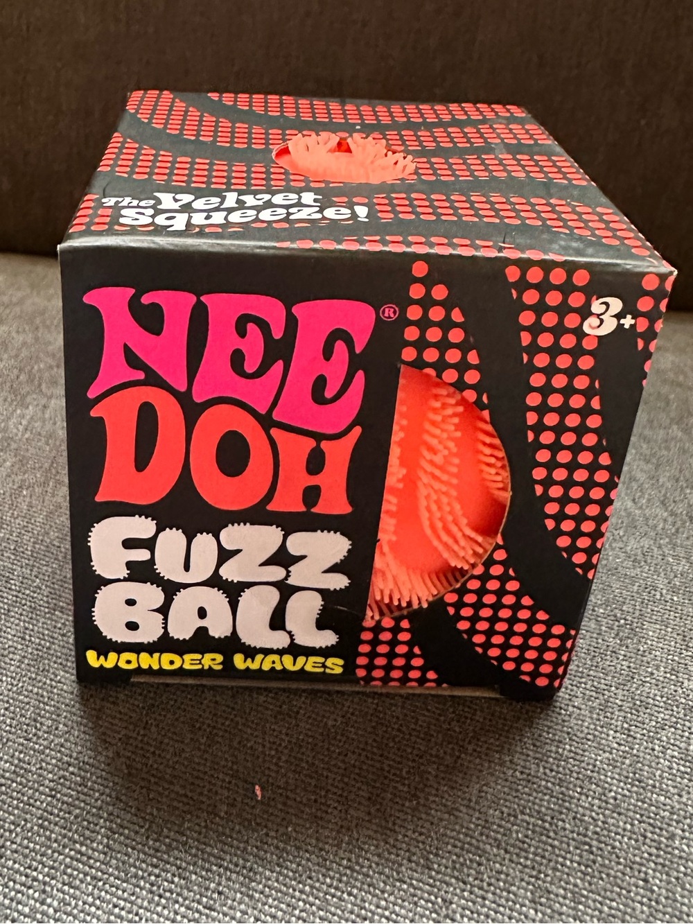 NeeDoh wonder waves Fuzz Ball NWT Squishy Toy - Orange